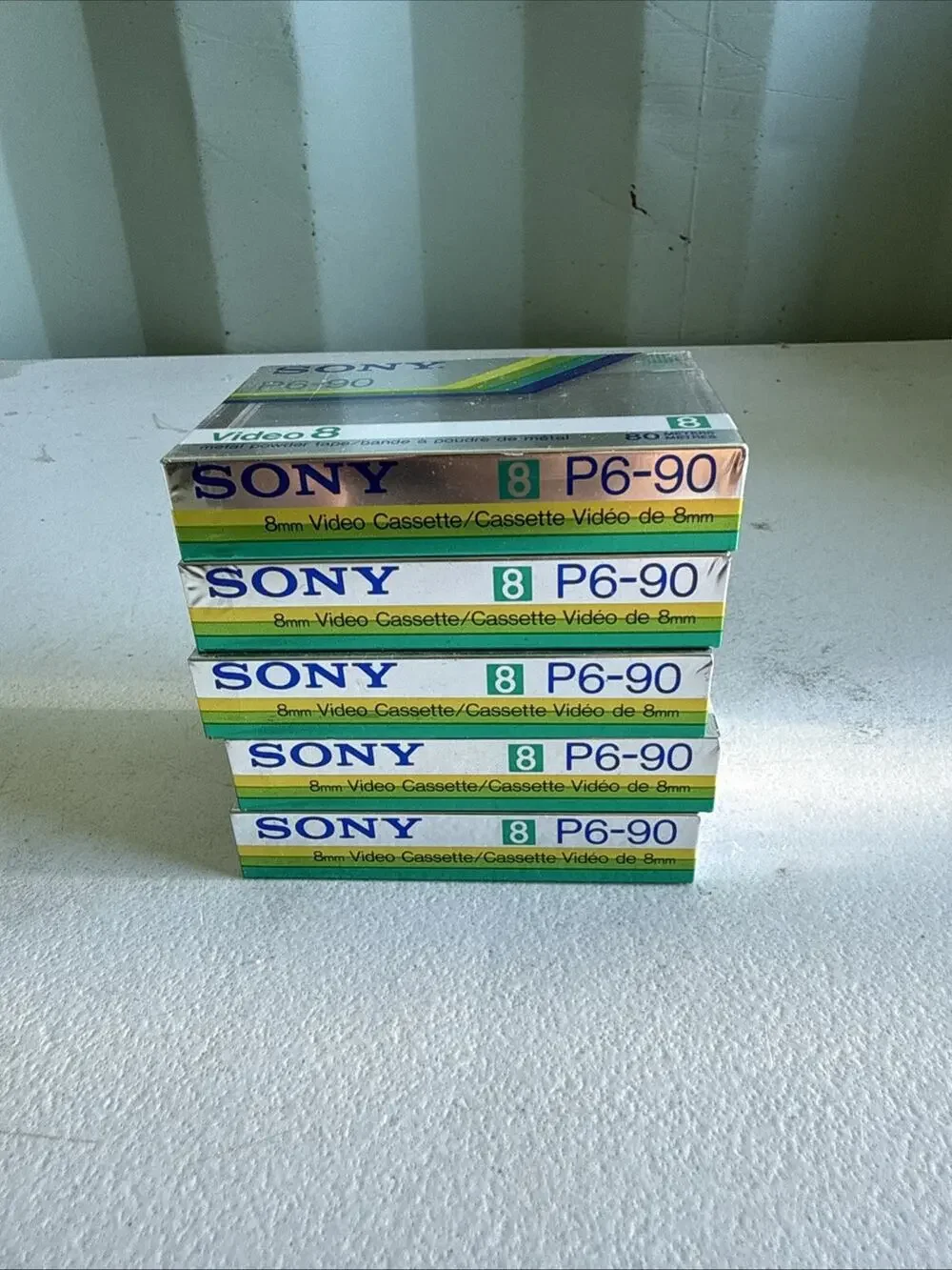 Lot Of 5 Vintage Sony P6-90 Video 8 Metal Powder Tape Tape SEALED
